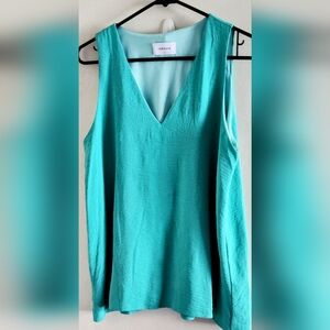 Adrien Women's Teal Sleeveless Tank Top Size Small. NWOT. Stretch.